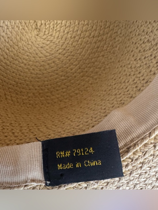RARE Vintage Accessory Design Group Straw Mad Hatter Top Hat High Crown Boater main image 7